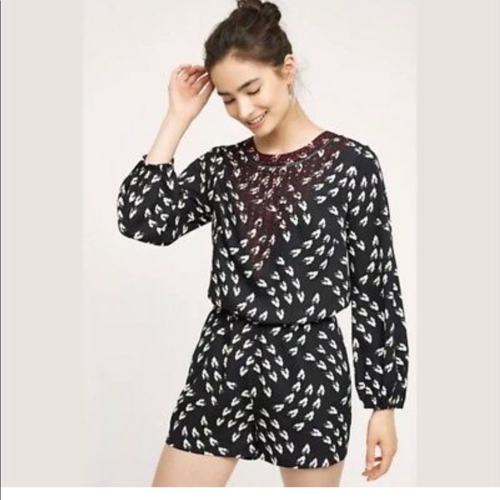 Anthropologie long sleeve romper by Ranna Gill